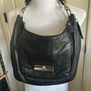 Black Coach Bag leather Vintage, Hibo style